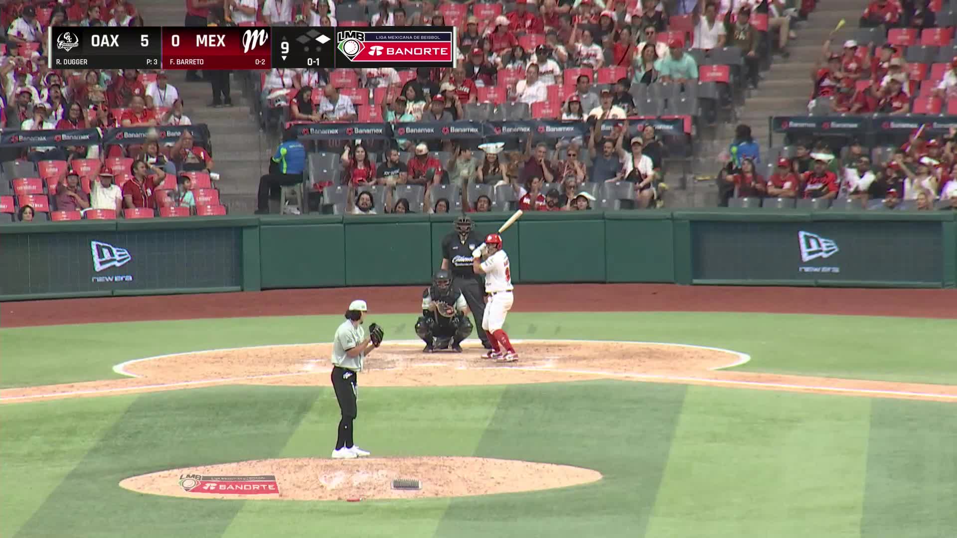Franklin Barreto batea jonrón (3) en la novena Vs Guerreros.